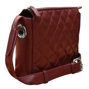 ili New York Quilted Top Zip Crossbody Bag, OS - Merlot Red